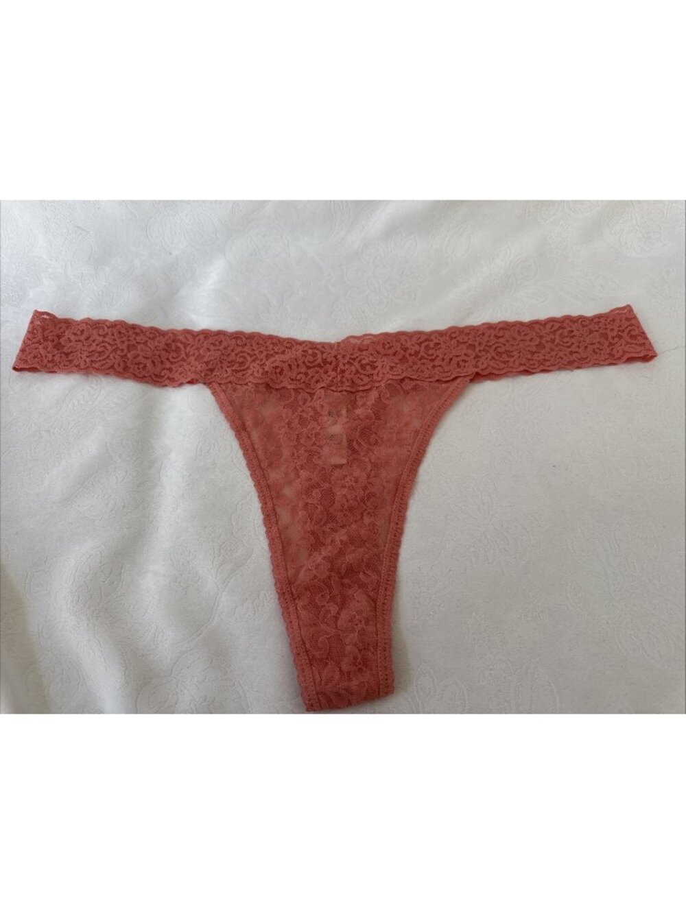 BP Nordtrom Coral Orange Lace Cheeky Thong Panties 2X NEW